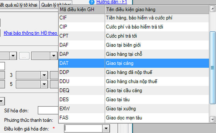 KHAI BÁO ĐIỀU KIỆN GIAO HÀNG DPU TRÊN TỜ KHAI HẢI QUAN – CỔNG THÔNG TIN ...
